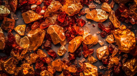 Marble pattern background material with a luxurious atmosphere of red, black and gold. Generative AIの素材