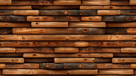 Brown wood texture background coming from natural tree. The wooden panel has a beautiful dark pattern, hardwood floor texture. Generative AIの素材