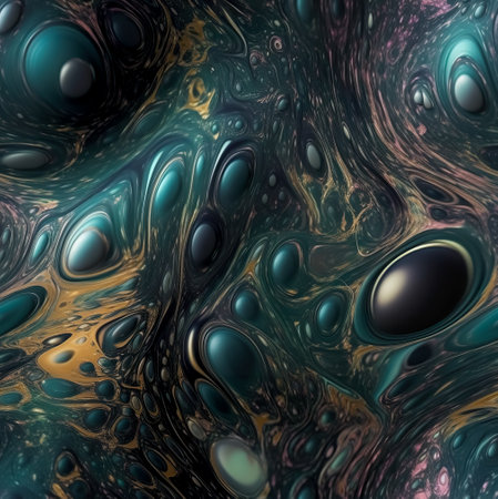 abstract iridescent texture. Minimal liquid aesthetic concept. Generative AIの素材