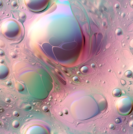 abstract iridescent texture. Minimal liquid aesthetic concept. Generative AIの素材