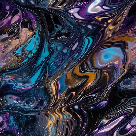 abstract iridescent texture. Minimal liquid aesthetic concept. Generative AIの素材