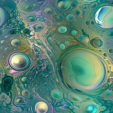 abstract iridescent texture. Minimal liquid aesthetic concept. Generative AIの素材