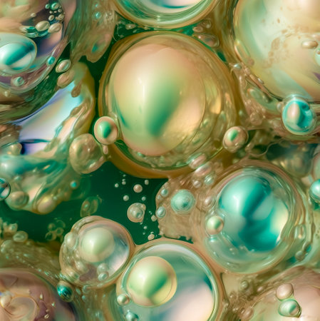 abstract iridescent texture. Minimal liquid aesthetic concept. Generative AIの素材