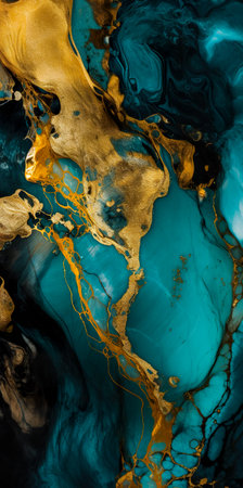 Marble abstract background. Luxury abstract fluid art painting in alcohol ink technique. Generative AIの素材