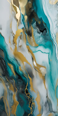 Marble abstract background. Luxury abstract fluid art painting in alcohol ink technique. Generative AIの素材