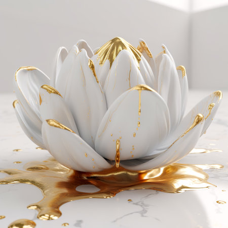 Fluid art abstract flower. floral art. Generative AIの素材