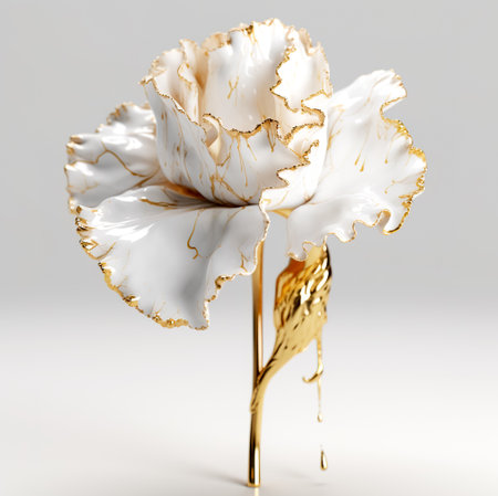 Fluid art abstract flower. floral art. Generative AIの素材