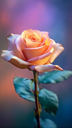 rose flower in dark background. beautiful floral background. Generative AIの素材