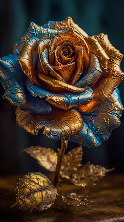 rose flower in dark background. beautiful floral background. Generative AIの素材