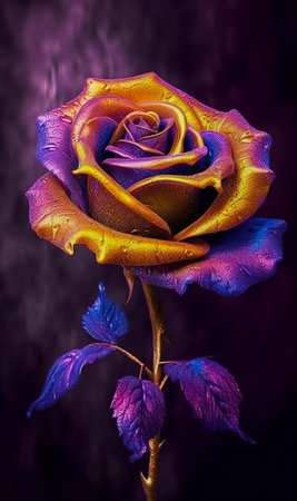 rose flower in dark background. beautiful floral background. Generative AIの素材