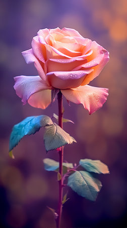 rose flower in dark background. beautiful floral background. Generative AIの素材