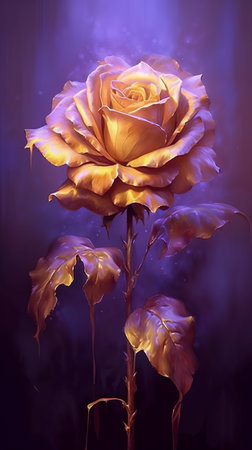 rose flower in dark background. beautiful floral background. Generative AIの素材