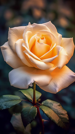 rose flower in dark background. beautiful floral background. Generative AIの素材