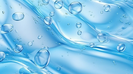 Air bubbles in the water background. Abstract background. Generative AIの素材