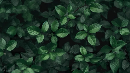 Group background of dark green tropical leaves background. concept of nature. Generative AIの素材
