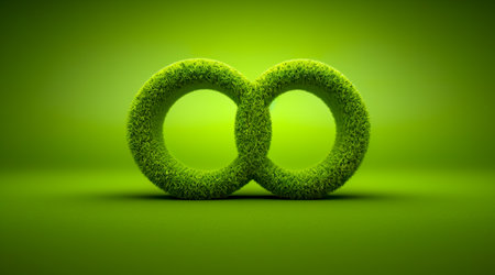 Colorful infinity shape background. infinity symbol. design for advertisement. Generative AIの素材