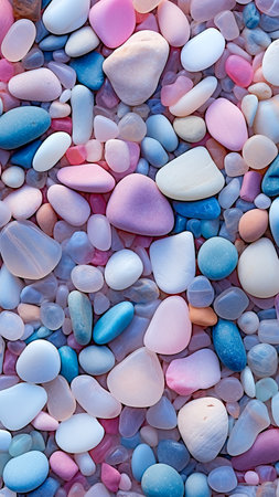 Small stone gravel of various colors background. Generative AIの素材