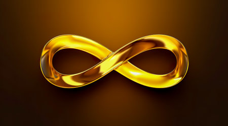 Colorful infinity shape background. infinity symbol. design for advertisement. Generative AIの素材