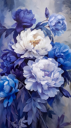 Blooming flowers festive background. pastel and soft bouquet floral. Generative AIの素材