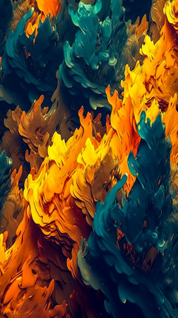 Abstract color texture. Modern futuristic pattern. Multicolor dynamic background. Fractal artwork for creative graphic design. Generative AIの素材