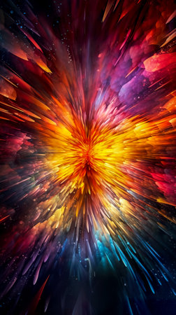 Abstract color texture. Modern futuristic pattern. Multicolor dynamic background. Fractal artwork for creative graphic design. Generative AIの素材