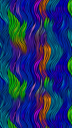 Abstract color texture. Modern futuristic pattern. Multicolor dynamic background. Fractal artwork for creative graphic design. Generative AIの素材