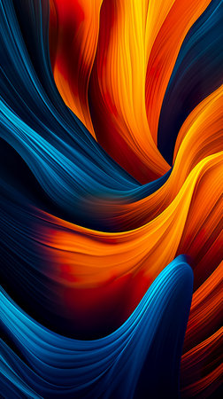 Abstract color texture. Modern futuristic pattern. Multicolor dynamic background. Fractal artwork for creative graphic design. Generative AIの素材