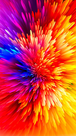 Abstract color texture. Modern futuristic pattern. Multicolor dynamic background. Fractal artwork for creative graphic design. Generative AIの素材