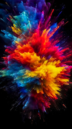 Abstract color texture. Modern futuristic pattern. Multicolor dynamic background. Fractal artwork for creative graphic design. Generative AIの素材