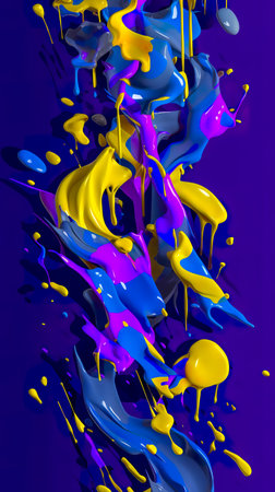Abstract color texture. Modern futuristic pattern. Multicolor dynamic background. Fractal artwork for creative graphic design. Generative AIの素材