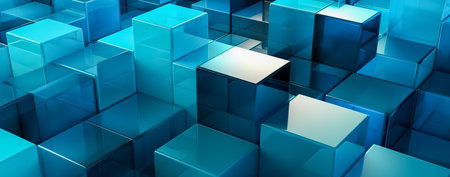 Transparent glass with gradient colors background. abstract geometry background. Generative AIの素材