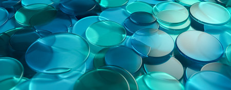 Transparent glass with gradient colors background. abstract geometry background. Generative AIの素材