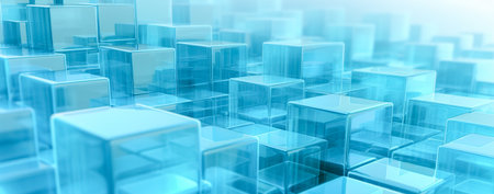 Transparent glass with gradient colors background. abstract geometry background. Generative AIの素材