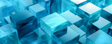 Transparent glass with gradient colors background. abstract geometry background. Generative AIの素材