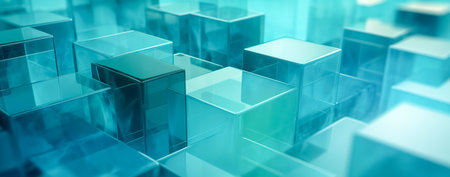 Transparent glass with gradient colors background. abstract geometry background. Generative AIの素材