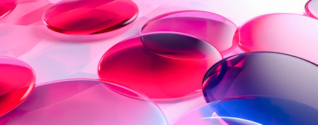 Transparent glass with gradient colors background. abstract geometry background. Generative AIの素材