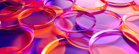 Transparent glass with gradient colors background. abstract geometry background. Generative AIの素材