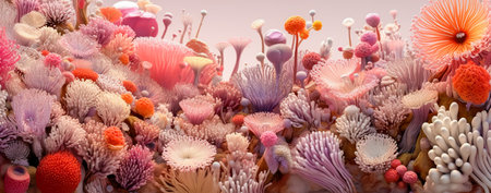 Illustration of bacteria cells. Scientific illustration. Generative AIの素材