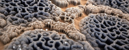 Illustration of bacteria cells. Scientific illustration. Generative AIの素材