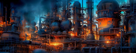 Industrial abstract for background, Backdrop, welding and manufacturing. Generative AIの素材
