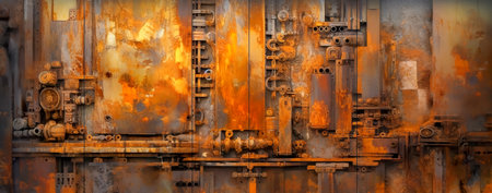 Industrial abstract for background, Backdrop, welding and manufacturing. Generative AIの素材