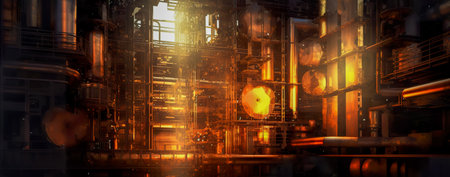Industrial abstract for background, Backdrop, welding and manufacturing. Generative AIの素材