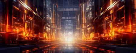 Industrial abstract for background, Backdrop, welding and manufacturing. Generative AIの素材