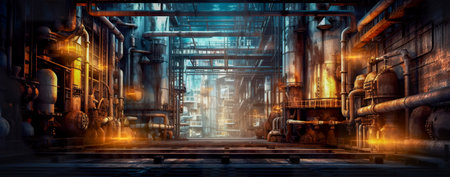 Industrial abstract for background, Backdrop, welding and manufacturing. Generative AIの素材