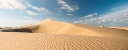 background of sand dunes. Desert landscape. Generative AIの素材