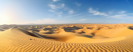 background of sand dunes. Desert landscape. Generative AIの素材