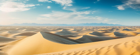 background of sand dunes. Desert landscape. Generative AIの素材