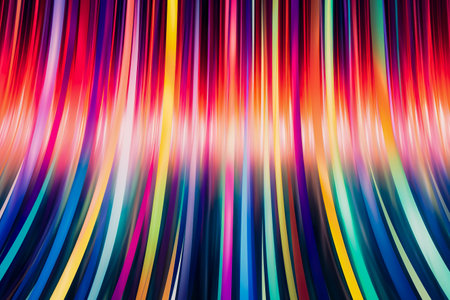 abstract background with colorful spectrum. Bright neon rays and glowing lines. Generative AIの素材