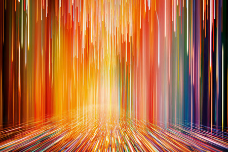 abstract background with colorful spectrum. Bright neon rays and glowing lines. Generative AIの素材