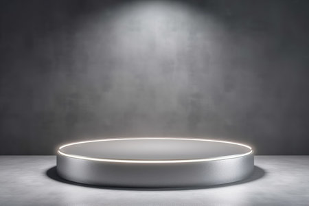 Modern background platform with black podium. stand show cosmetic product. Generative AIの素材
